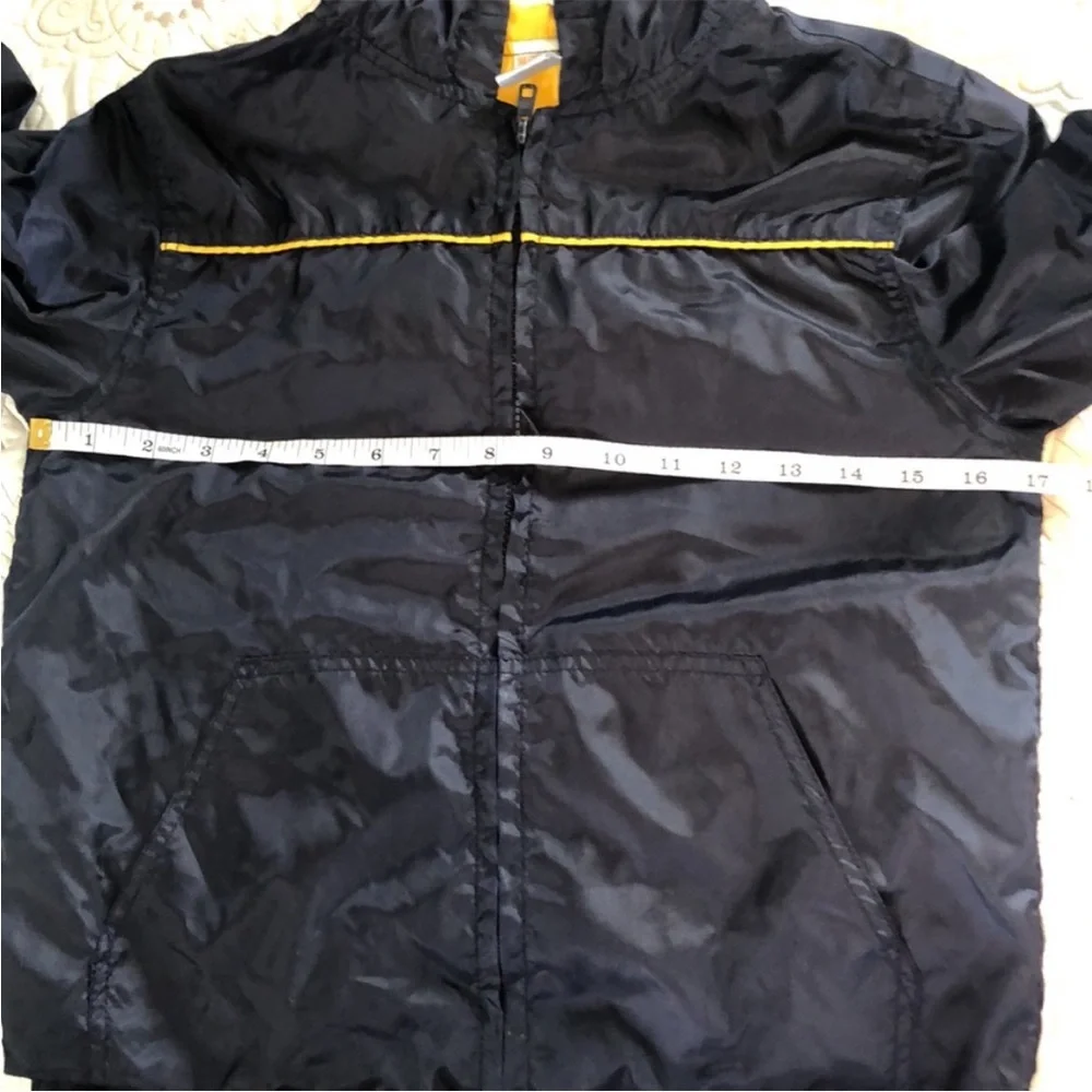 Gymboree Boys Navy Hooded Windbreaker Jacket Size Medium (7/8)